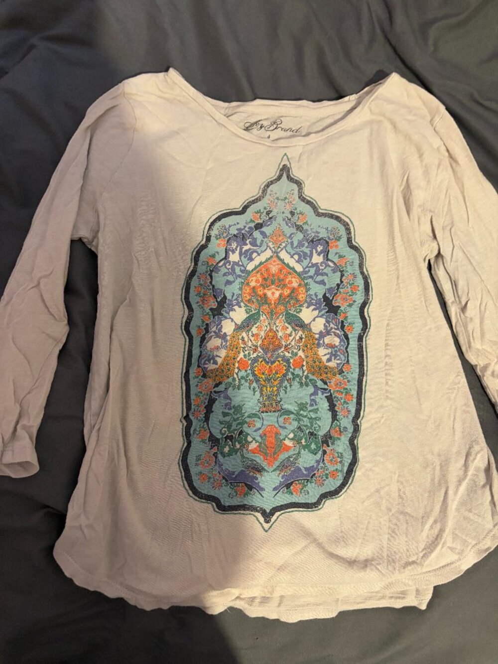 Small Lucky Brand long-sleeve white shirt